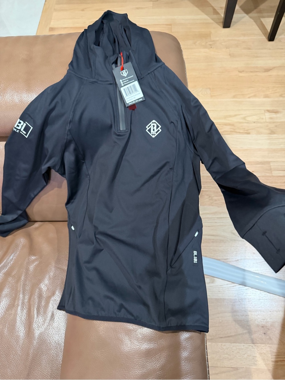 Kids Black Hooded Performance Puffer Jacket by BLU